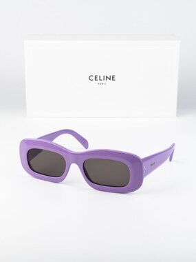 Celine CL40280U 74V “3 Dots” Rectangle Sunglasses – Dusty Pink Crystal / Blue Celine | Accessories | Celine 3 Dots Cl4276u 93n Men Brand  main image 3